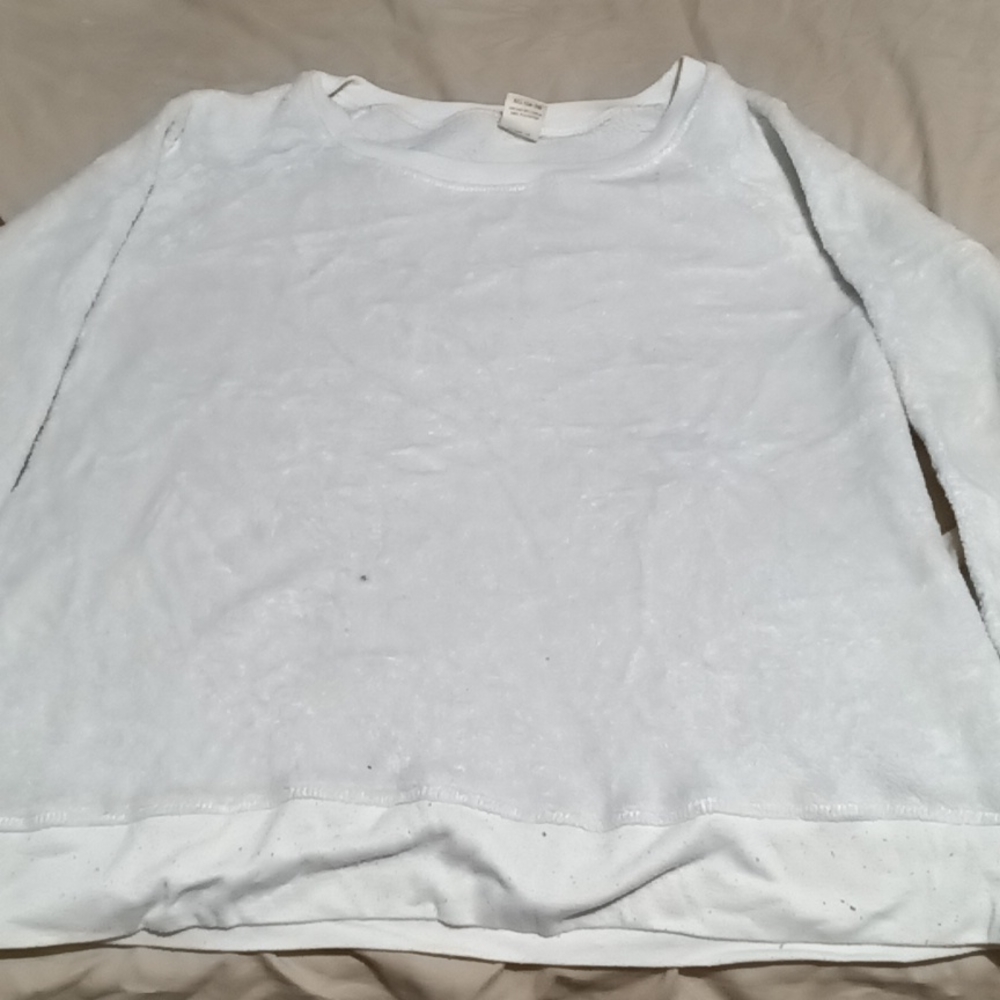 Faded Glory Soft White Sleepwear Sweater